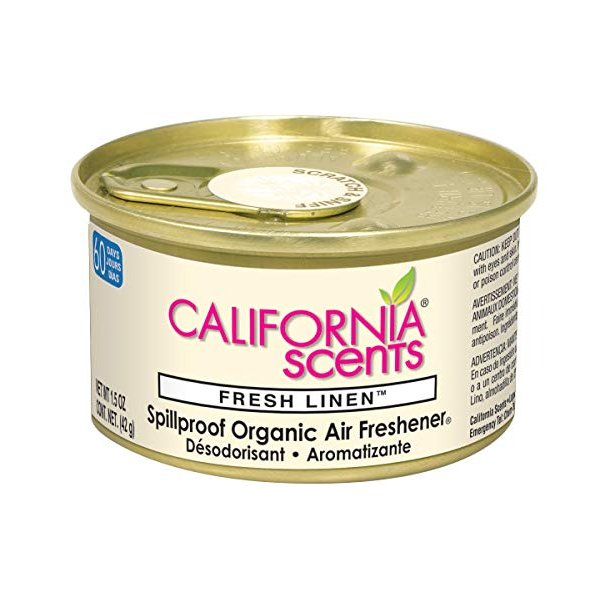 California Scents California Scents Spillproof Can Air Freshener Eco-Friendly Odor Neutralizer, Fresh Linen, 12 Count