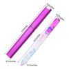 5 Pieces Glass Nail File Buffers with Cases, Colorful Printed Finger Nail Files Crystal Glass Nail Buffers Double Sided Manicure Tools for Women Men(Classic Pattern)