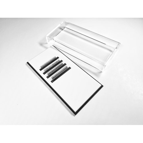 Acrylic Lash Tile Storage Box With Cover - Washable and Reusable - Perfect for Classic, Volume, and Mega Volume Lashes