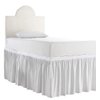 Ruffled Dorm Sized Bed Skirt Twin XL-College Dorm Bed Skirt - Extra Long Dorm Room Bed Skirt - Extended Bed Skirt Twin XL Perfect for College Loft Beds - White Dorm Bed Skirt (Twin XL/32 Drop)
