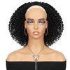 Fancy Hair Afro Wig Afro Kinky Wigs Short Curly Half Wig Heat Resistant Fiber Synthetic Party Cosplay Half Wigs for Women Nature Black