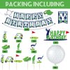 Containlol 32 Pieces Golf Birthday Party Supplies Decor Kits Golf Theme Happy Birthday Banner Golf Themed Cake Toppers Happy Birthday Cake Inserts Golf Aluminum Foil Balloons for Golf Themed Party