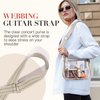 Missnine Clear Bag for Stadium Events Small Clear Purse Stadium Approved Women PVC Crossbody Bag Cute Concert Bag with Guitar Strap