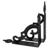 Acrux7 5 inch Decorative Shelf Brackets 4 Pack Heavy Duty Black Metal Shelf Brackets with Screws, Shelf Support Angle Brackets Wall Mounted Floating Shelf Bracket for DIY Open Shelving