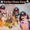 Fun Pirate Party Supplies Set - 153-Piece Fun Pack for Kids: Pirate Birthday, Adventure & Souvenir - Includes 12 Hats, 12 Eye Patches, 12 Swords, 12 Beards, 12 moustaches，100 Gold Coins & 5 Stickers
