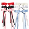 Ayesha Hair Bows Hair Clips 6PCS Ribbon Bows Clips Coquette Bow Satin Hair Ribbon for Women Girly Girl Bow Claw Clip for Hair