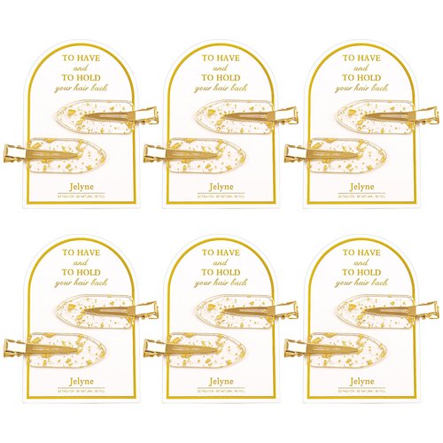 No Bend Hair Clips 12Pcs/6cards No Crease Hair Clips Gold Glitter Bridesmaid Proposal Gift Hair Clip for Makeup Styling Hair accessories Hair Setting Clips for Bangs Hair Clips