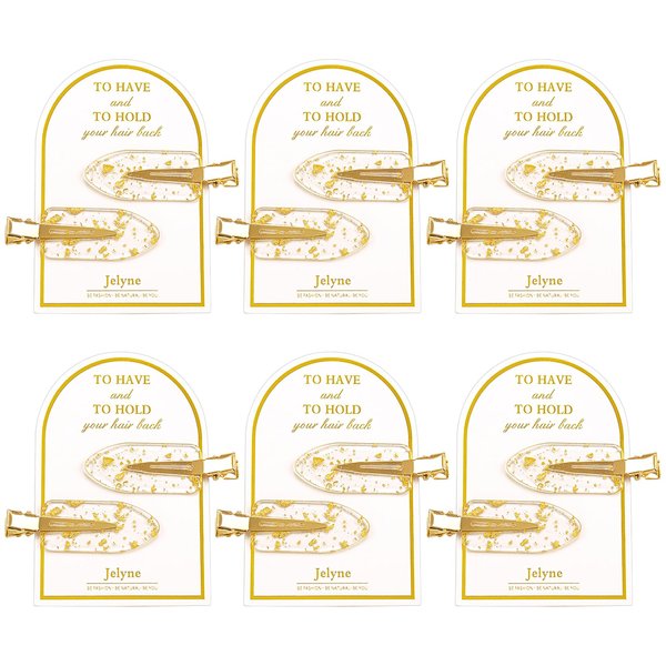 No Bend Hair Clips 12Pcs/6cards No Crease Hair Clips Gold Glitter Bridesmaid Proposal Gift Hair Clip for Makeup Styling Hair accessories Hair Setting Clips for Bangs Hair Clips