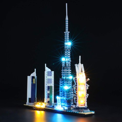 BRIKSMAX Led Lighting Kit for Architecture Dubai - Compatible with Lego 21052 Building Blocks Model- Not Include The Lego Set