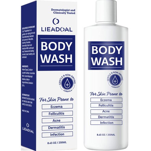 LIEADOAL Antifungal Body Wash for Acne and Eczema: Folliculitis Treatment for Skin Prone to Dermatitis, Tinea Versicolor, Ringworm, Joch Itch & Hidradenitis Suppurativa