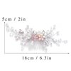 Easedaily Crystal Bridal Hair Comb Silver Rhinetsone Wedding Hair Pieces Pearl Headpieces Side Combs Hair Accessories for Women and Brides