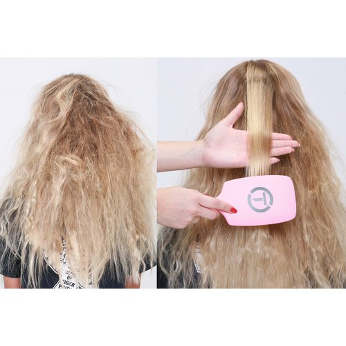 Tion Pro Detangling Wet Hair Brush Set (Black&White) by TION | Negative Ion Infused Ball Tips Reduce Frizz and Massage Scalp, Detangler Damp Brush for Wet and Dry Hair