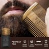 Striking Viking Sandalwood Beard and Mustache Comb Set - Pocket-Sized Wooden Comb with Fine and Coarse Teeth, Case Included - Perfect for Balms and Oils