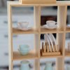 Toddmomy Dollhouse Miniature Wooden Storage Rack 16 Grid Shelves Doll House Wall Rack Bookshelf Display 1/12 Dollhouse Furniture Accessories Miniature Dollhouse Rack (6.69 * 6.69 * 1.38inches)