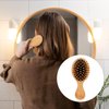 Mini Hair Brush, Portable Bamboo Hair Brush Small Travel Comb Paddle Detangling Hairbrush Scalp Massager Anti-Static Pocket Size Comb Air Cushion Hair Brush for Women Thick Thin Curly Wet Hair