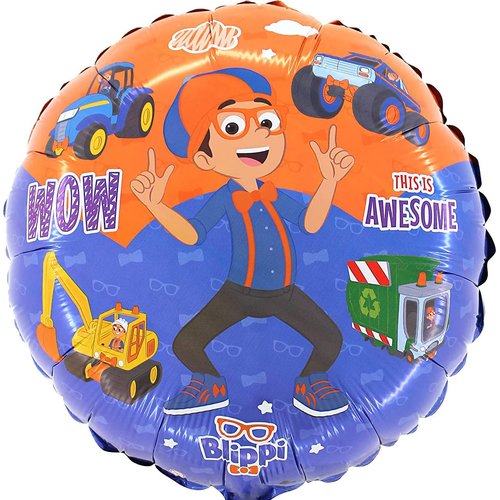 Toyland® 18 Inch Round Blippi Character Foil Balloon - Kids Party Decorations