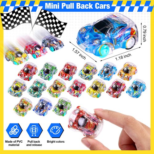 Arrowbash 100 Pack Mini Pull Back Car for Party Favors Mini Race Car Pull Back Toys Car Birthday Goodie Bag Fillers Christmas Stocking Stuffers Gifts Toy Prizes