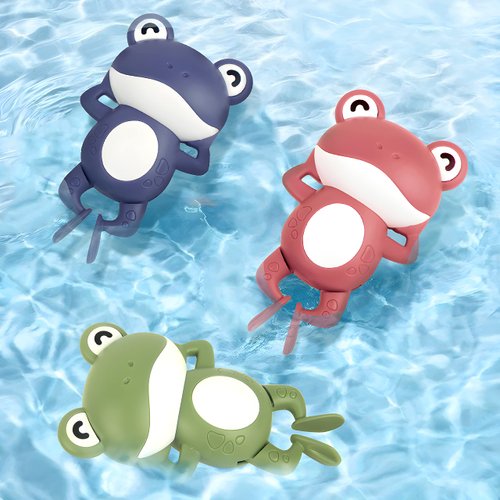 HawaStar Cute Swimming Turtle and Frog Bath Toys for Toddlers, Floating Wind-Up Water and Pool Toys for Kids (Pack of 6)