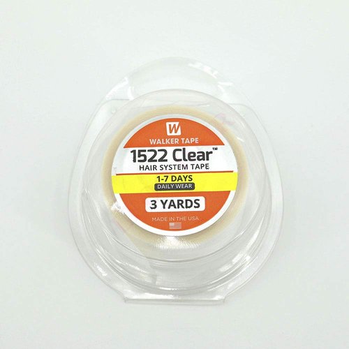 "1522 Clear Tape" Double Sided Roll Tapes Stickers Adhesive for Men Hair System Replacement Toupee Hair Extension Wig Bundles Hair Weave Closure Lace Frontal(3 Yards & 1 Inch)