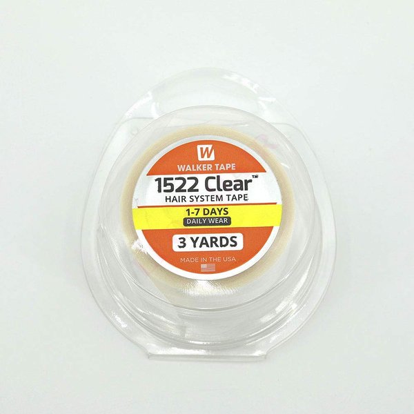 "1522 Clear Tape" Double Sided Roll Tapes Stickers Adhesive for Men Hair System Replacement Toupee Hair Extension Wig Bundles Hair Weave Closure Lace Frontal(3 Yards & 1 Inch)