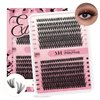 Mayhug Lash Clusters - Fluffy Individual Clusters, 9-16MIX DIY Cluster Eyelash Extensions, D Curl Wispy False Eyelashes, 280PCS Thick eyelashes, 40D+50D Cluster Lashes, 7 Lengths Lashes Clusters