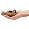 Herodian - Biblical Classic with Handle - Replica Ancient Clay Oil LAMP & Certificate of Authenticity Hanukkah-Judaica/Christian Gift