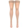 Truform Women's Compression Stockings, 20-30 mmHg, Thigh High Length, Closed Toe, Opaque, Beige, Medium