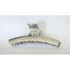 Generic Long shiny silver tone filigree metal hair claw clip