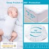 Lunsing Twin Mattress Protector Waterproof, Breathable Noiseless Twin Mattress Pad with Deep Pocket for 6-16 inches Mattress, White