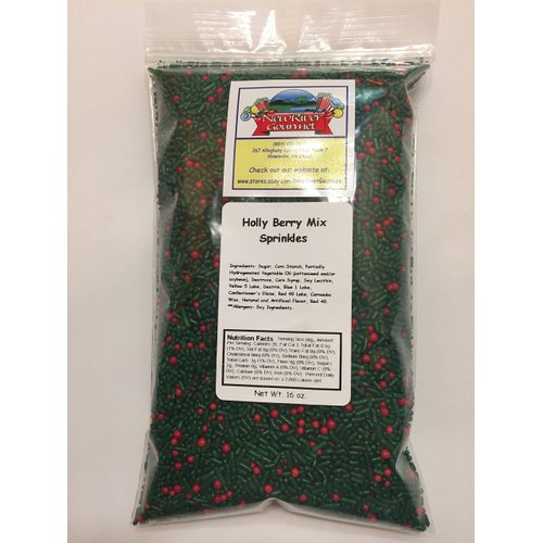 Christmas Holly Berry Mix Holly Jolly Sprinkles Bakery Topping 1 pound