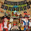 MARFOREVER Pirate Birthday Party Decorations, Pirate Birthday Party Hanging Swirl Banner Decorations, Pirate Birthday Decorations for Men, Boys, Kids Pirate Themed Party Supplies