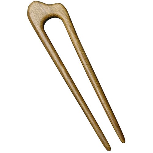 Beavorty 5pcs French Hair Pins Wood U Shaped Hairpins Hair Fork Sticks 2 Prong Updo Chignon Pins for Women Girls Buns Hair Accessories