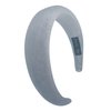 FunCosta velvet padded headband wide puffy headbands for women girls vintage sponge hair band trendy and cute hair accessories (Silver)
