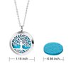 Essential Oil Necklace Diffuser Necklace Stainless Steel Not Fade Gift Set for Women and Girls 30mm Tree