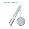 Nail File,Mini Professional Double Sided Stainless Steel Nail File with Non-Slip Handle and Leather Case,Nail Buffering Files Washable,Metal Nail File for Men and Women