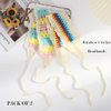 Urieo 2 Pcs Rainbow Crochet Bandana Headband Knitted Hair Scarf Hair Bandanas Daily Party Tie-back Head Kerchief for Women Girls