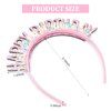 CIEHER Birthday Tiara, Birthday Headband for Women and Girls, Happy Birthday Decorations and Gifts - Pink