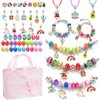 Happytime Charm Bracelet Making Kit for Girls Jewelry Making Supplies Beads Unicorn Mermaid Arts and Crafts Girls Toys Age 6-8
