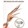 CAPHONT Cat Feather Toys Refills Cat Wand Replacement Feathers 6 PCS Handmade Cat Toy Feather Refills for Cat Wand Attachments Interactive Feather Cat Toy for Indoor Cats