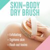 Dry Brushing Body Brush (Reduce Cellulite) Dry Brush for Cellulite and Lymphatic Drainage, Exfoliating Brush with Soft Massage Nodules, Shower Brush Body Scrubber 100% Natural Bristle Brush