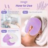 NEWGO Microwave Heating Pad for Face, Hot Cold Gel Ice Pack for Sinus Pressure Relief, Sinus Relief Mask for Migraine, Tension, Stress, Headache, Relaxation (with Washable Cover) - Purple