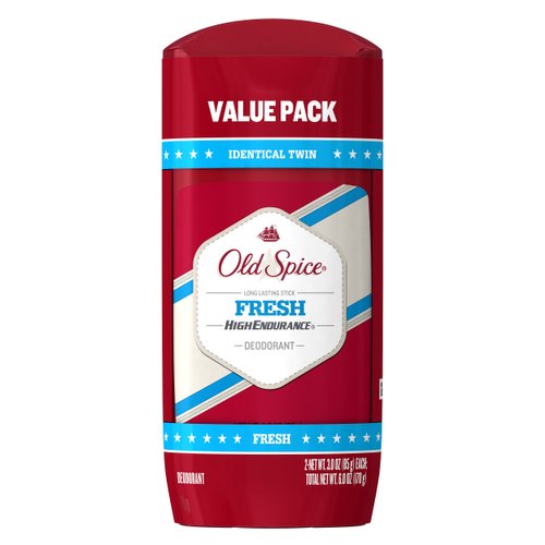 Old Spice High Endurance Long Lasting Stick Men's Deodorant, Fresh Scent - 3.0 Oz Ea, 2 Count