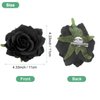 M METERXITY Rose Hair Clip, 4.33 Inch Flower Hairpin Fabric Floral Brooch for Bridal Wedding/Party/Women Hair Accessories, Hair Flowers Headpiece Floral Hair Pins [11cm, Black]