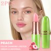 BINGBRUSH Color Changing Lipstick Queen,PH Mood Long Lasting Lip Gloss Korean Lip Balm Tinted Magic Makeup Moisturize Lipstick Set (2 Pcs Peach, 2 Count (Pack of 1))