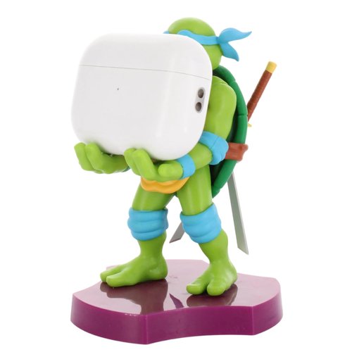 Exquisite Gaming: Holdems: TMNT - Leonardo - Earbud & Phone Holder, Cable Guys, Mini Collectibles with a Twist, Teenage Mutant Ninja Turtles Figure