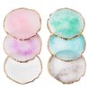 Nail Art Palette Stone,Resin Nail Art Palette,Nail Art Painting Mixed Color Palette Gold Edge Nail Gel Color Makeup Display