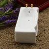 B Baosity 1/12 Ceramic White Square Bathroom Bathtub,Dollhouse Mini Bath Tub,Dollhouse Miniature Furniture Toys for Home Decor Accessory
