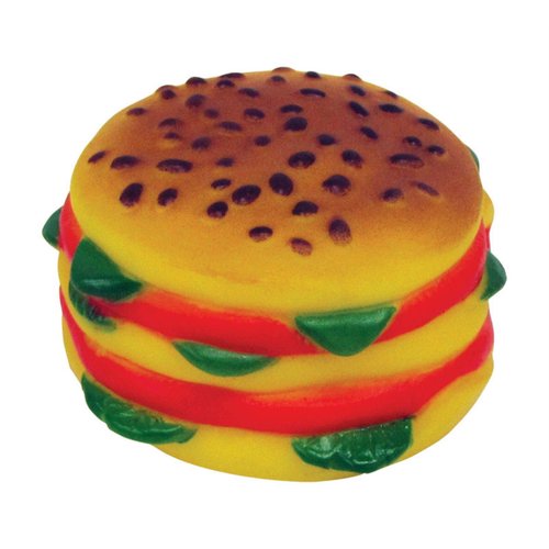 Boss Pet 52981 Vinyl Hamburger Dog Toy with Squeaker