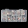 Vodisa Clear Nail Tips 500pcs French Acrylic Half Cover Fake Nails with Storage Case 10 Sizes Long False Nail for Lady Nail Salons and Home DIY Nail Art(Half Cover)
