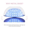 BOLASEN Professional Gel UV Nail Lamp with Metal Base, True 80W LED Nail Dryer for Gel Polish, UV Light for Gel Nails, Fast Curing Lamp with 4 Timers, Auto Sensor, LED Display, i2 Plus (Plug-in White)